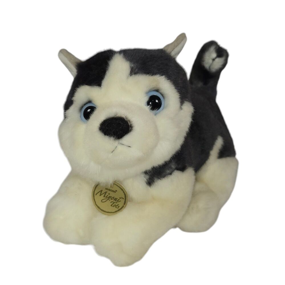 Aurora Miyoni Tots Plush Husky Puppy Dog Stuffed Animal Blue Eyes‎ Realistic